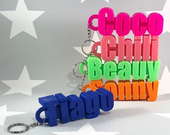 Personalised 3D Printed Name Keyring: XL Chunky Party Favor