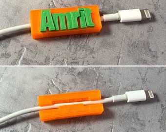 Personalised iPhone charging cable Tag - 3D Printed - Mobile Phone Accessory - Geek -Technology - Lightening Cable - Stocking Filler