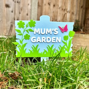 Plaque de jardin - Keep Off the Grass - Imprimé en 3D - Cadeau personnalisé - Jardinier - Nature - Panneau imperméable - Fête des Mères