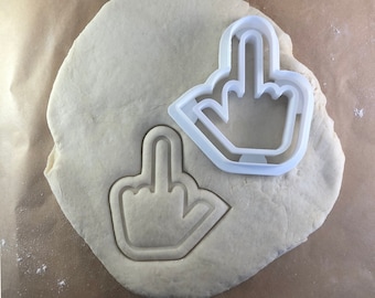 Mittelfinger Cookie Cutter: PLA Kunststoff, Neuheit Keks Fondant Cutter