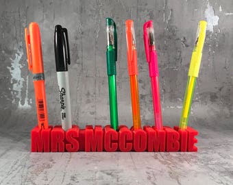 Personalised Pen Pot - Teachers Gifts - 3D printed - Stationary - Desk Decor - Office - Fun Gifts
