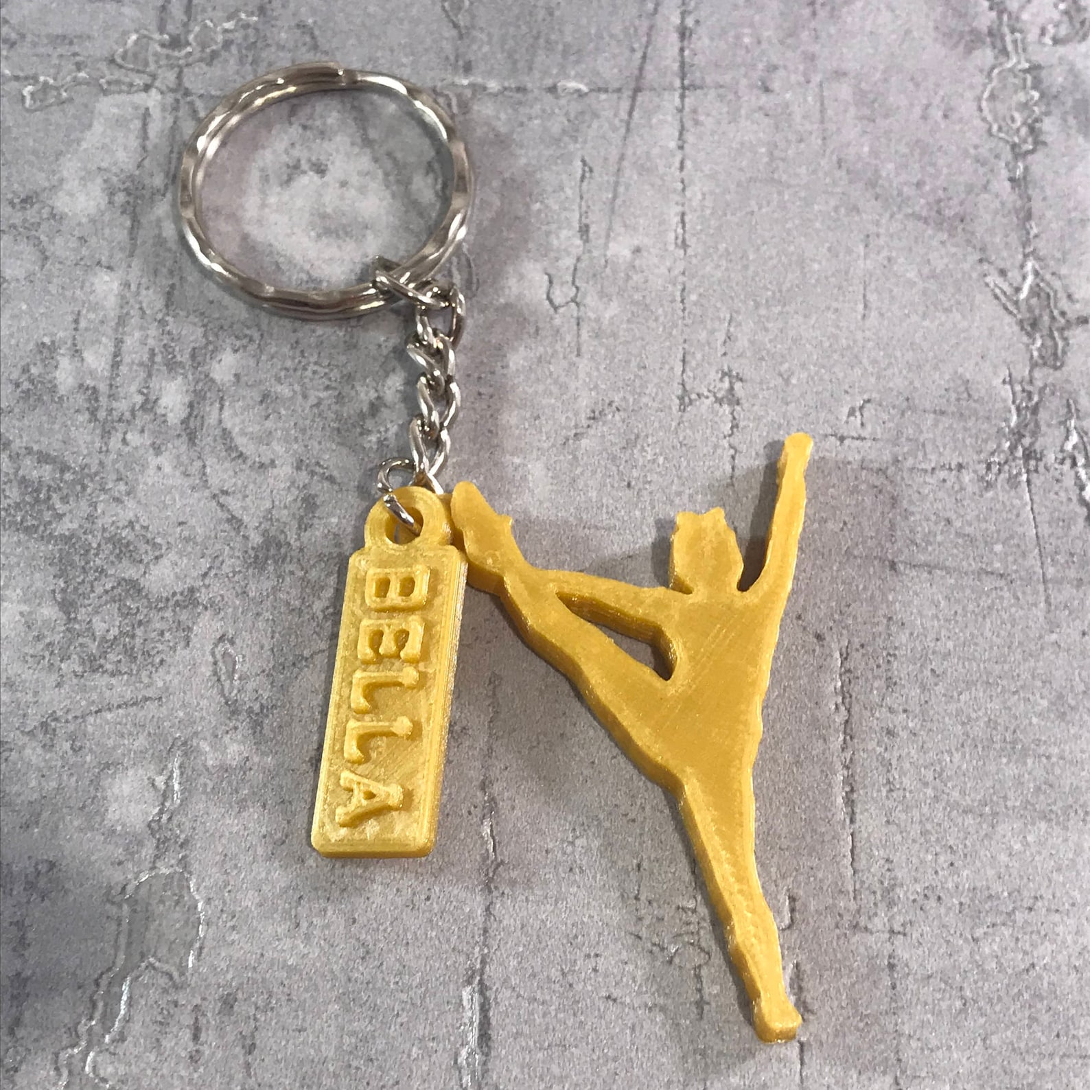 Cheer Gymnast Personalised Keyring Keychain 3D Printed Etsy