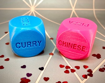 3D Printed Takeaway Dice: Novelty Foodie Gift