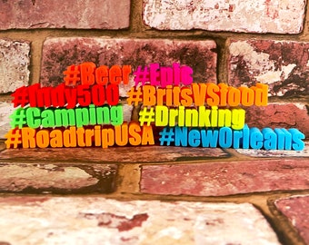 Personalised 3D Printed Hashtag Sign: Custom Photo Prop