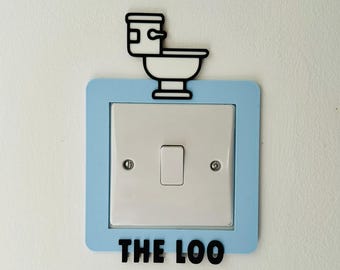 Cubierta del interruptor de luz del baño: inodoro, baño privado, dormitorio, decoración del hogar