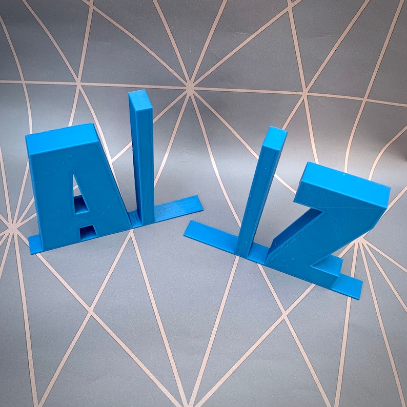 Alphabet A-Z Bookends 3D Printed Book Storage Study Office Children's Bedroom Book Tidy Teachers Gifts Classroom Teacher image 2