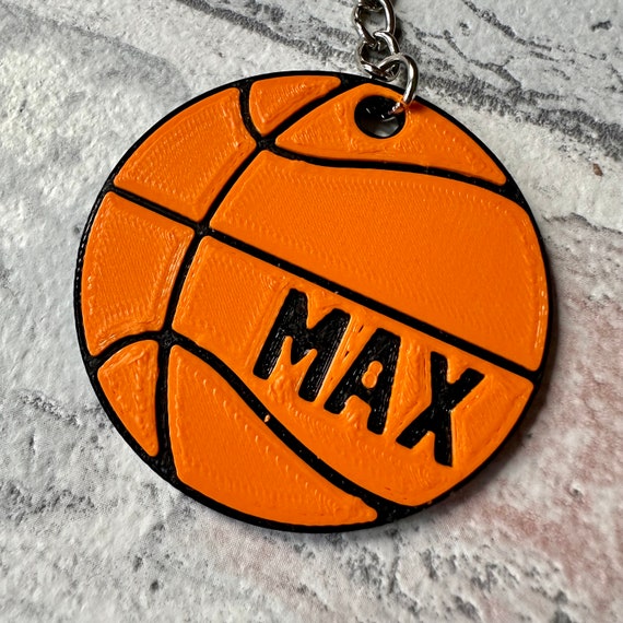 Basketball Keyring Keychain Personalised 3D Printed Basketball Team Sportsman Fun Gift Stocking Filler Shooting Hoops Etsy Canada