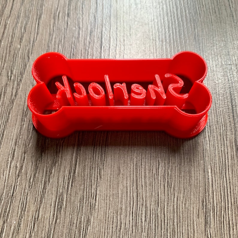 Personalised Dog Treat Cookie Cutter With Name Imprint Etsy