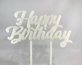 3D Printed Happy Birthday Cake Topper: Reusable Party Decor