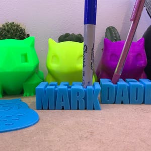 Personalised Pen Pot Teachers Gifts 3D printed Stationary Desk Decor Office Fun Gifts image 8
