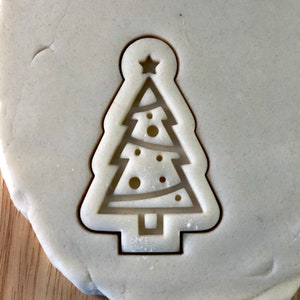 Christmas tree Cookie Cutter Cute Cutter Biscuit Fondant Clay cutter Dough One of a kind image 4