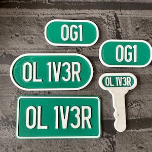 Little Tikes US License Plate Set & Key Personalizzato - 3D stampato - Macchinina - Bambini - Bambini - Nome - Giocattoli da giardino - Primo 1° compleanno