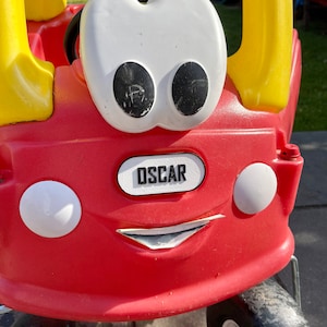 Little Tikes FRONT Targa personalizzata - Stampata in 3D - Targa - Auto giocattolo - Bambini - Bambini - Nome - Giocattoli da giardino - Regali per il primo compleanno