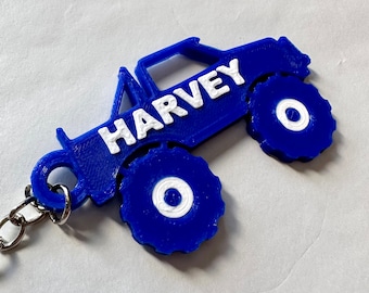 Personalised 3D Printed Monster Truck Keychain