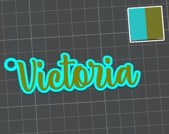 Llavero personalizado con nombre (archivo STL) - Diseño para impresión 3D (descarga digital)