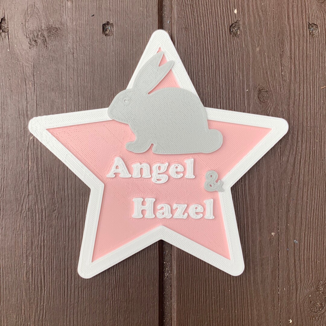 Name Sign For Rabbit Personalised Rabbit Hutch Sign: 3D Printed Pet Name Plaque - Etsy