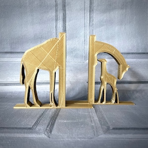 Serre-livres girafe - Imprimé 3D - Stockage de livres - Chambre d’enfants - Cadeaux pour maman - Cadeaux pour papa - Forêt tropicale - Bureau rangé - Pépinière -Parent