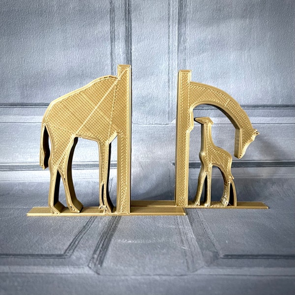 Giraffe Bookends - 3D Printed - Book Storage - Children's Bedroom - Gifts for Mum - Gifts for Dad - Rainforest - Desk Tidy - Nursery -Parent