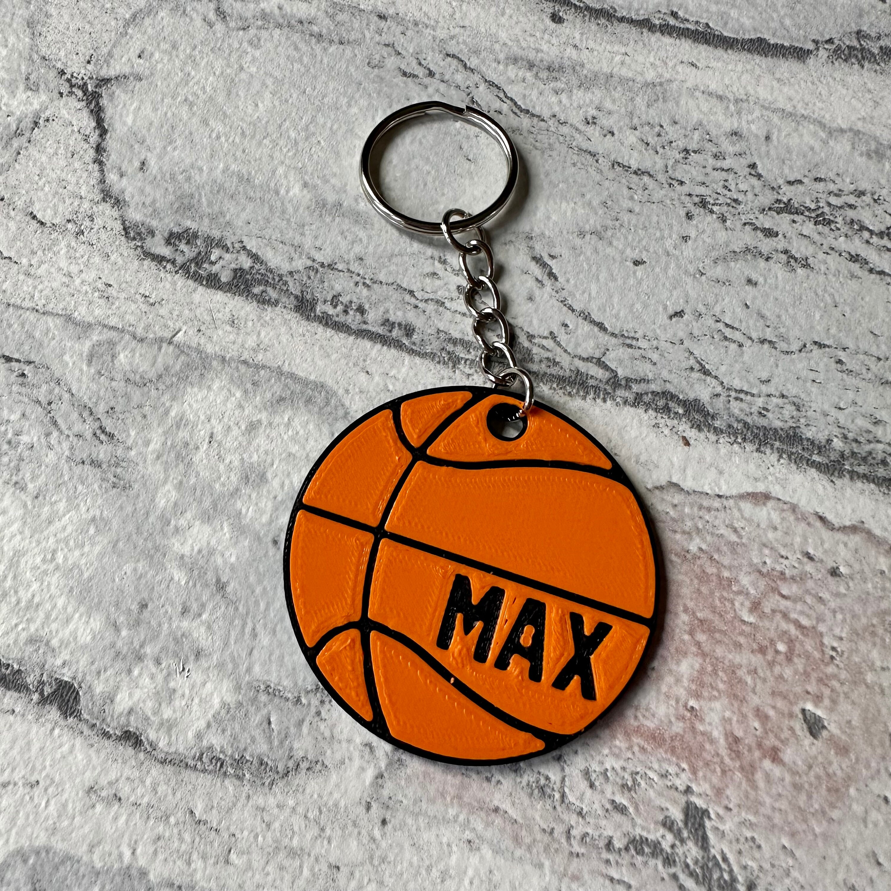 Personalised Basketball Keyring: 3D Printed Sports Gift - Etsy Australia