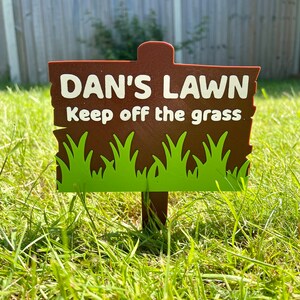 Keep off the grass Garden Sign 3D printed Personalised Gift Gardener Nature Waterproof Sign Funny Sign Signage Trespasses image 2