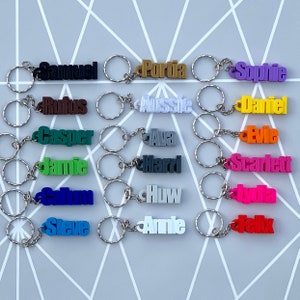 Personalised Keyring Personalized Keychain 3D Printed Party Bag Fillers School Bag Book Bag Tag Under 5 Pounds Small Gifts image 9