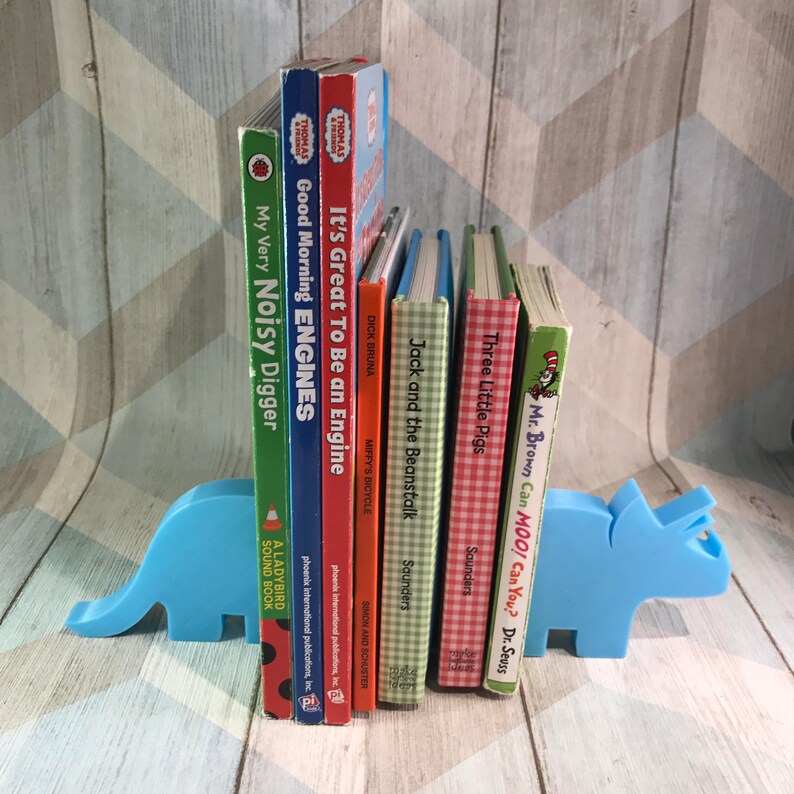 Dinosaur Bookends 3D Printed Book Storage Nursery Decor Etsy UK