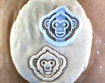 Monkey - Chimpanzee - Cookie Cutter - Cute Cutter - Biscuit - Fondant - Clay cutter -   Dough - One of a kind