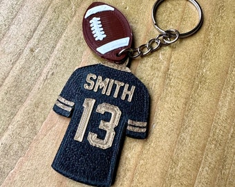 American Football Shirt Keyring - Keychain - Personalised 3D Printed - Team - Sportsman - Fun Gift - Stocking Filler - Sports - Gridiron