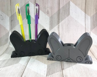French Bulldog Pen/Pencil Pot 3D Printed - Frenchie - Desk Tidy - Dog Lover - Christmas Gift - Cute Gifts - Desk Decor - Bulldog Gifts