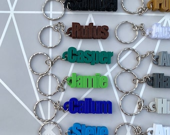 Personalised Keyring - Keychain - School Bag - Name Tag - Book Bag - Foto 3