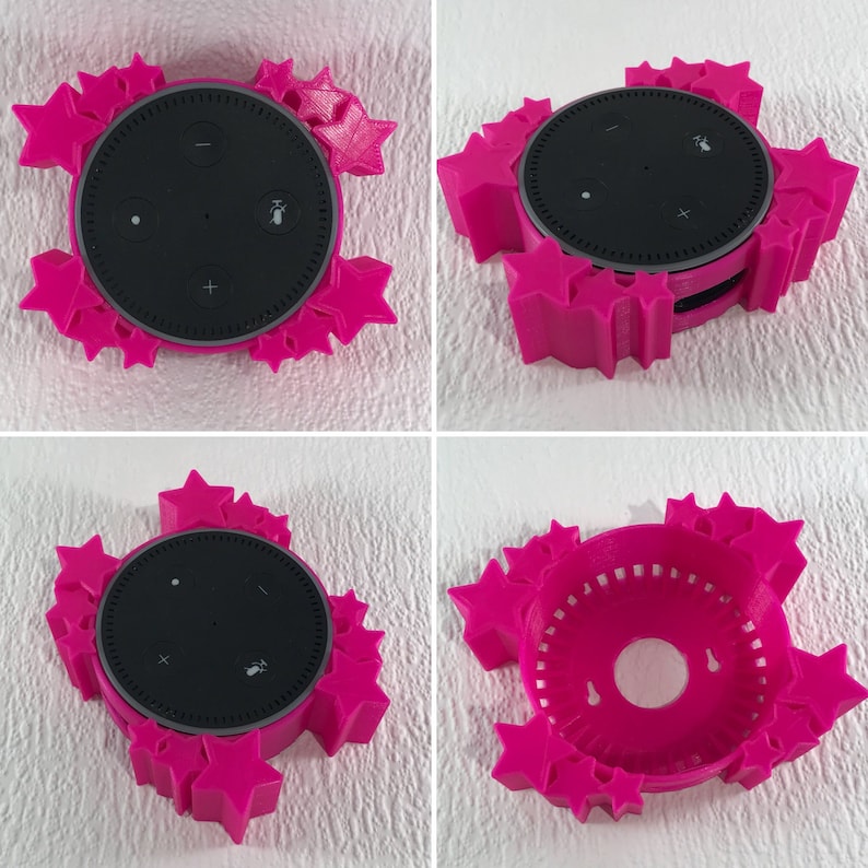 Amazon Alexa Echo Dot Case Wall Mount Small Stars Design Etsy