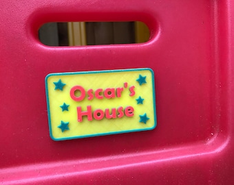 Personalised Playhouse Sign: 3D Printed Door Plaque