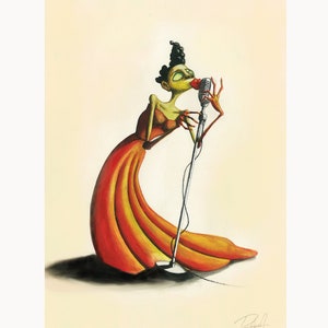 The Jazz Singer in Colour / print / New Orleans Mardi Gras Jazz Art Posters / vintage 1920's / A4 Picture
