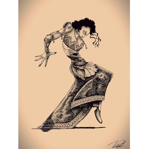 Flamenco Passion - Original Spanish Dance Artwork / Great Flamenco Posters / 1920's / Wall Art / A4 Print
