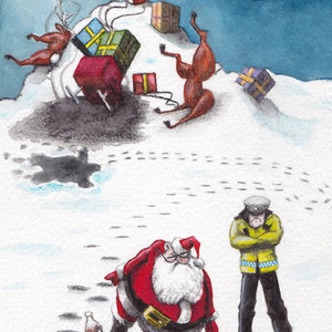 Five Christmas Cards Pack Christmas Card/ rude design/ 14.5 x 10 cm/ alternative Xmas humour image 3