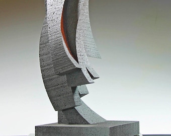 FULL SAILS - Architectural geometric abstract sculpture maquette. Possible monumental statue. Modern contemporary home office decor. Arfsten