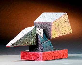 FUNKIE CHUNKIE - Abstract sculpture maquette. Possible monumental statue. Architectural geometric modern contemporary home office. Arfsten