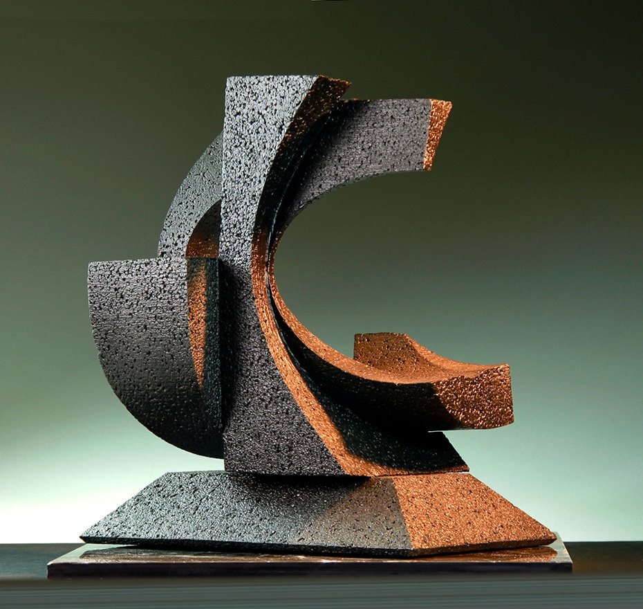 COLLABORATE - Abstract Sculpture. Cast Metal Maquette. Possible