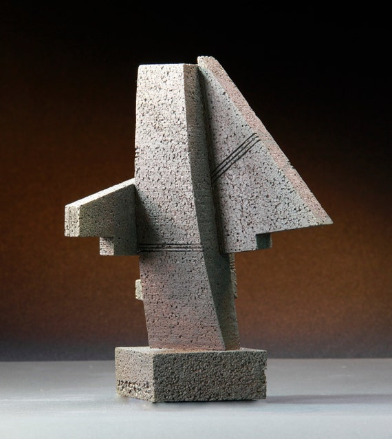 CHEYENNE MONOLITH - Abstract Sculpture. Cast Bronze Maquette Model