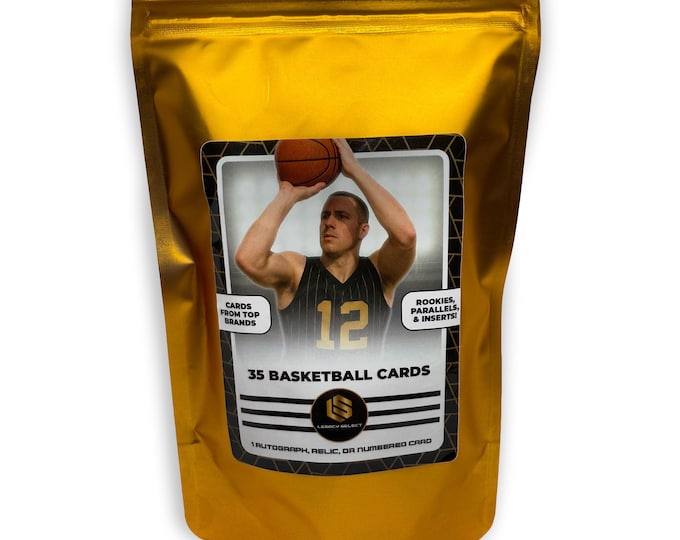 Basketball 35-Card Mega Pack (1 Autograph, Relic, or Numbered Card)