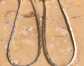 Hammered hoop earrings