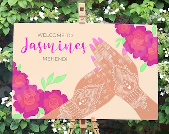 Modern Boho Mehendi/Henna Sign and Decor