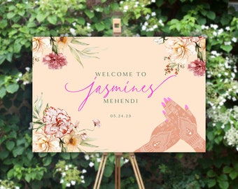 Modern Eclectic Mehendi/Henna Sign and Decor