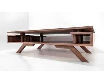 Coffee table, solid oak, walnut, "VADO"