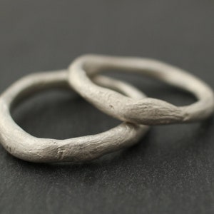 Silver wedding rings (925) | exceptional wedding rings | simple, organic