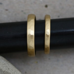 hammered wedding rings yellow gold matt Hamburg