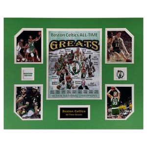 Boston Celtics NBA Basketball All-Time Greats 16 x 20 inch Collage