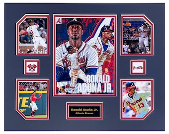 Ronald Acuña Jr Atlanta Braves MLB Baseball 16 x 20 inch Collage