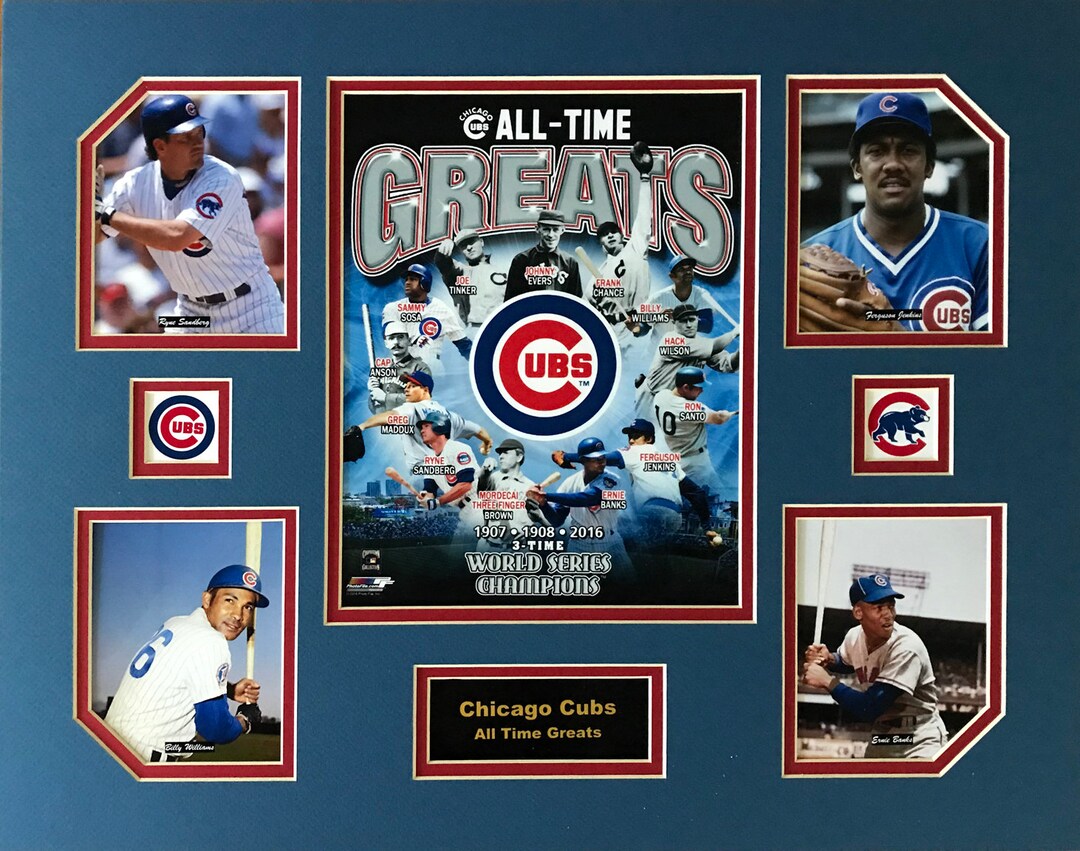 Chicago Cubs MLB Alltime Greats 16 X 20 Inch Collage Etsy