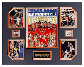 U Virginia Cavaliers NCAA Basketball 2018-19 National Champions Version 1 16 x 20 inch Collage
